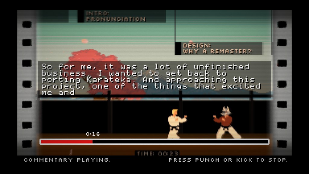 The Making of Karateka review screenshot