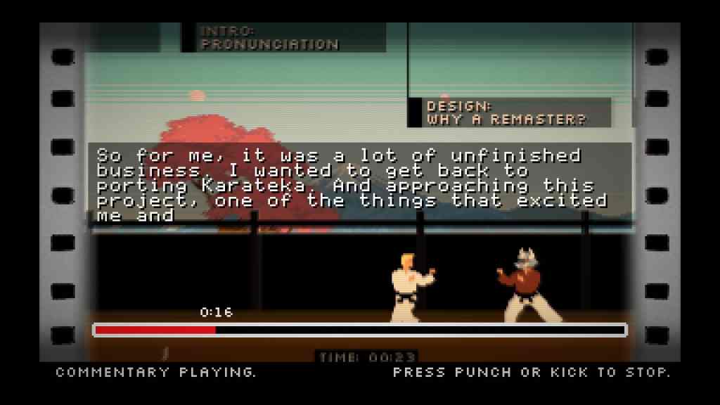 The Making of Karateka review screenshot