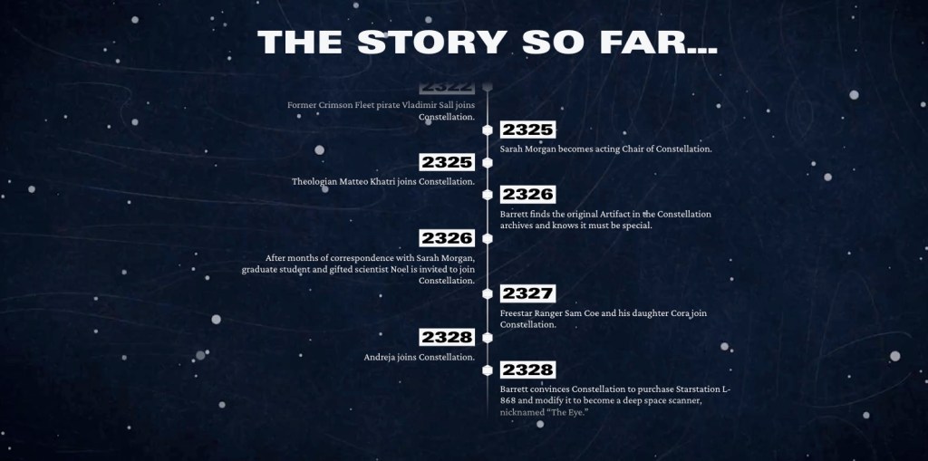 starfield game timeline