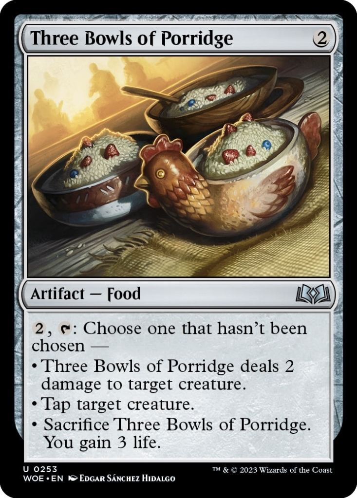 magic the gathering mtg three bowls of porridge