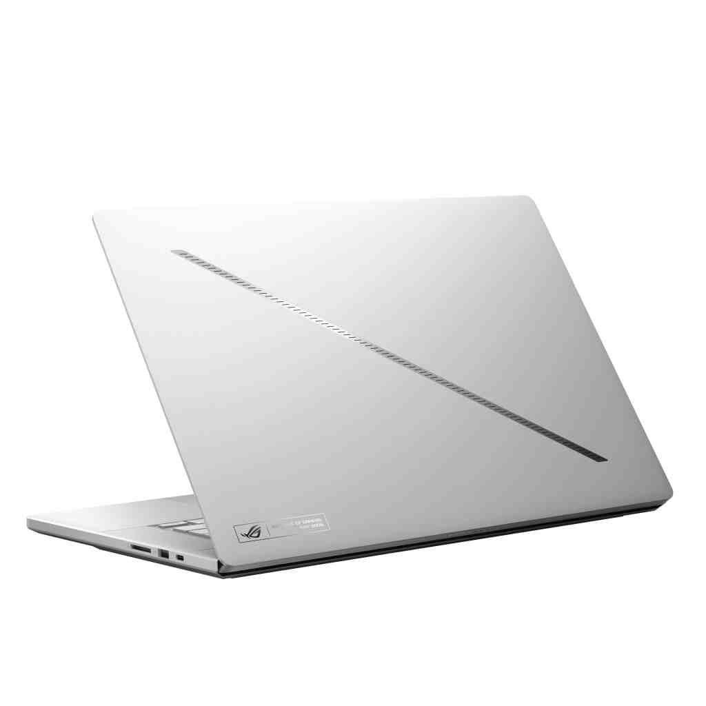 Asus rog zephyrus 16, white, rear view