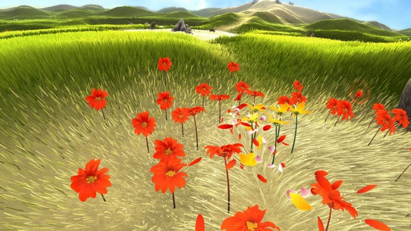 Flower screenshot - games to play if you're stressed