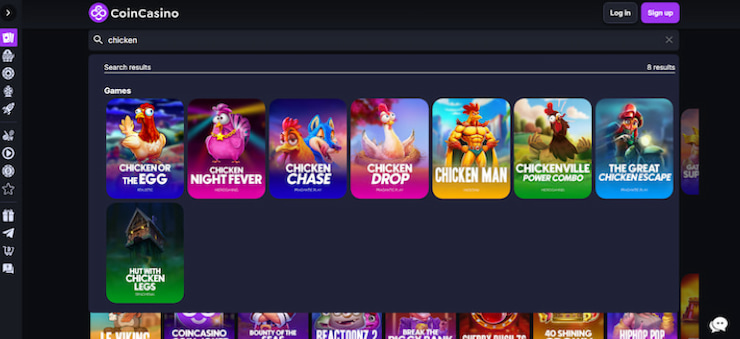 Coin Casino chicken games