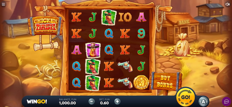 Chicken Dash slot reels