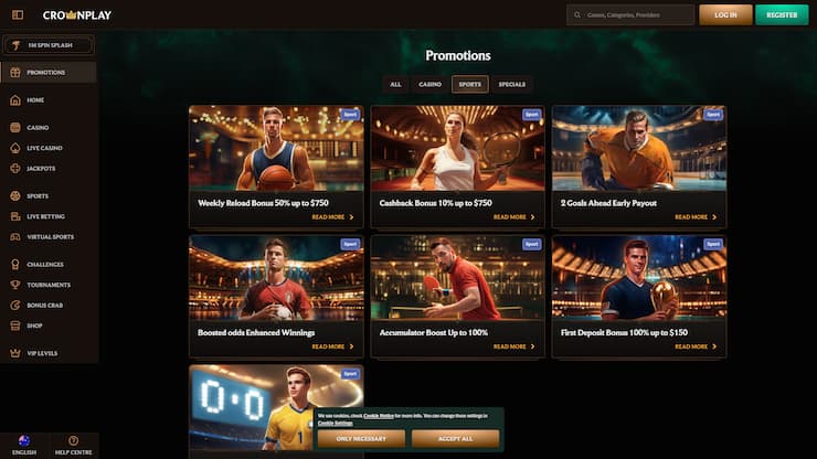 CrownPlay Betting Site Bonuses and Promotions