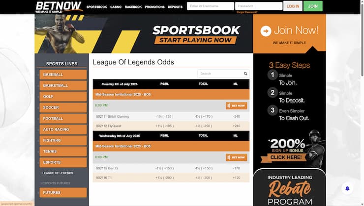 Esports Betting BetNow