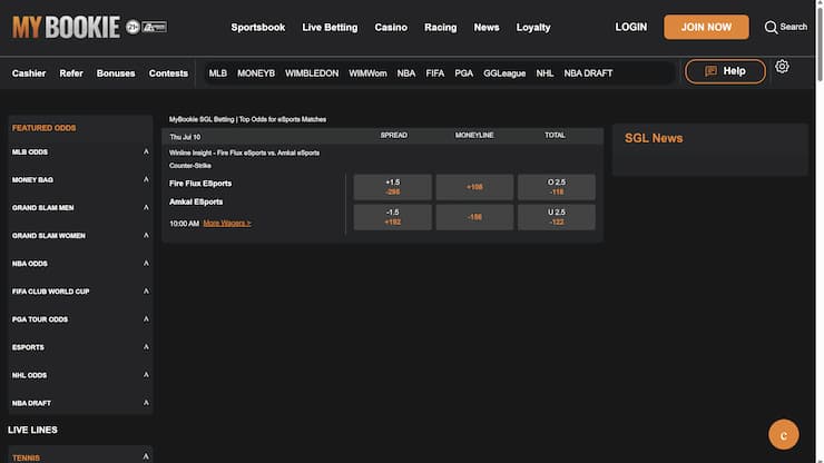 MyBookie Esports betting counter strike