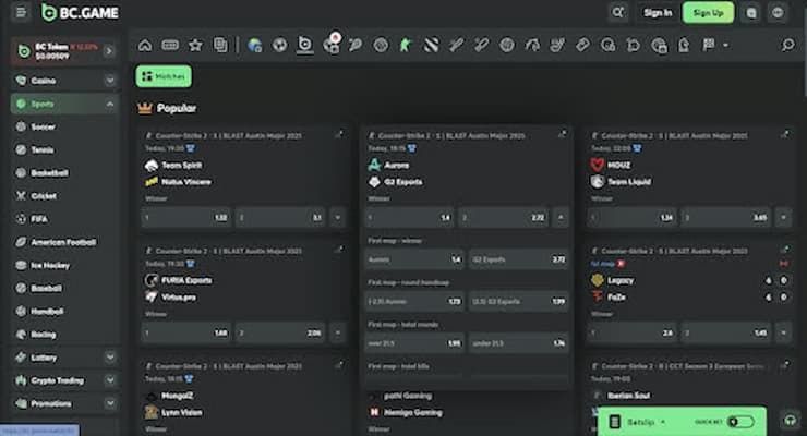 BC Game Esports Betting First Blood
