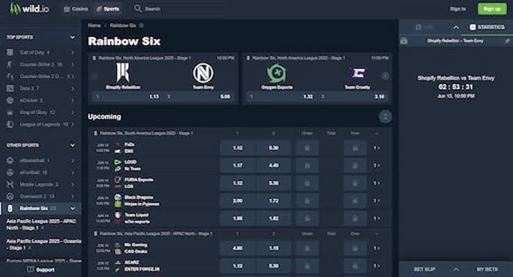 Wild.io Esports betting PUBG