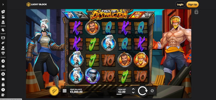 Fist of Destruction slot review at Lucky Block