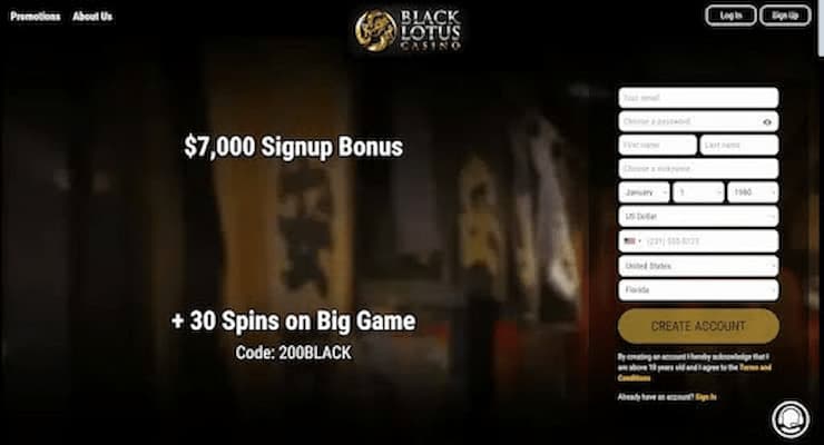 Florida Online Casinos Black Lotus
