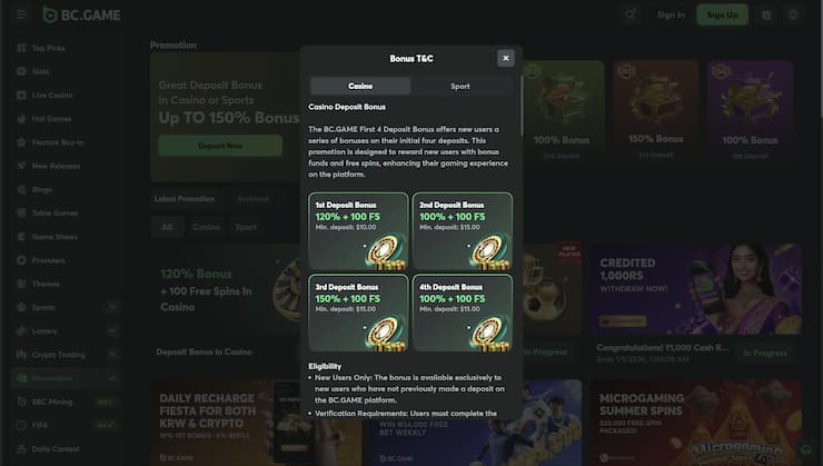 Georgia Online Casinos BC Game