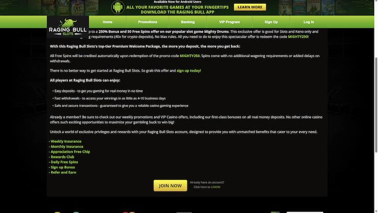 Georgia Online Casinos Raging Bull