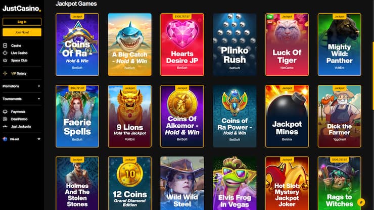 Just Casino Jackpot Games