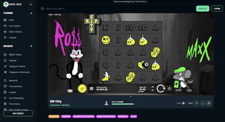 Mega Dice Rip City slot review