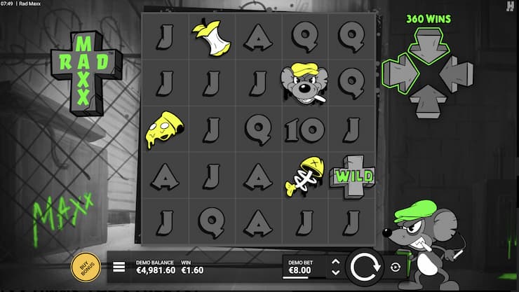 An image of gameplay from our Rad Maxx Slot Review page