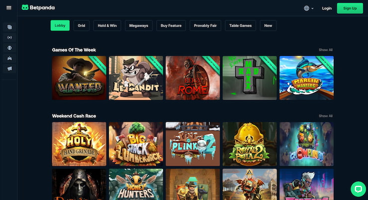 Bet Panda Casino games