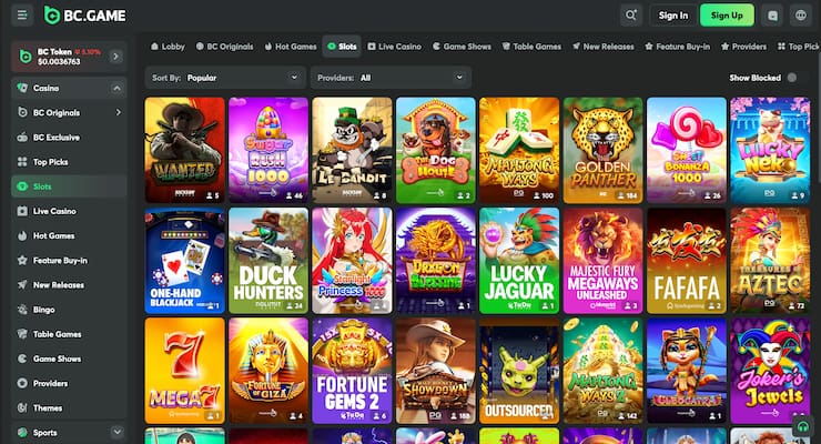 BC.Game Casino games