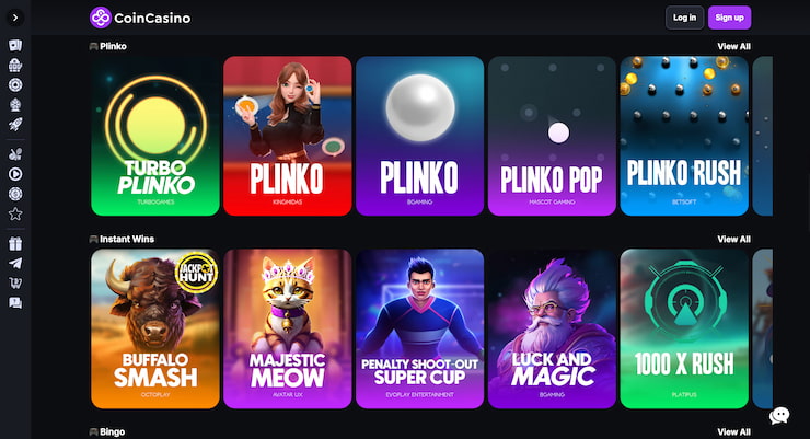 Plinko games coin casino screenshot