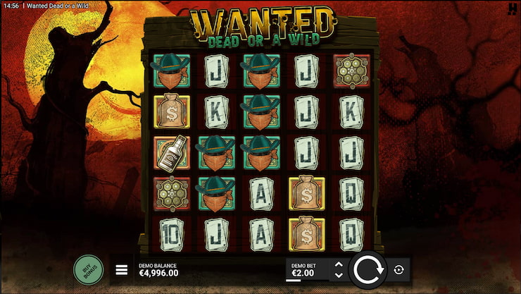 Wanted dead or a wild slot - reels