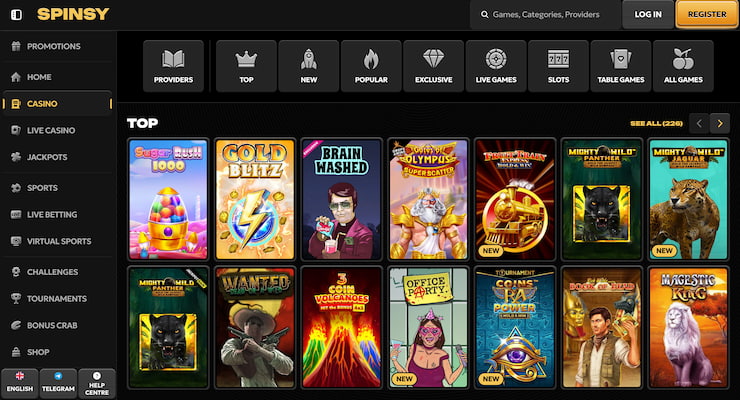 Spinsy Casino games inclave casinos