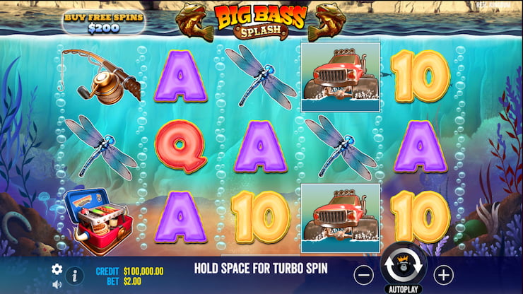 Top of the online pokies, Big Bass Splash
