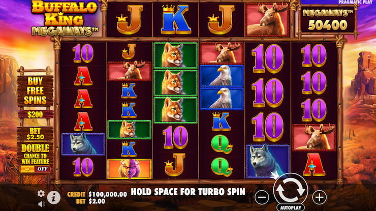 Second in the top online pokies, Buffalo King Megaways