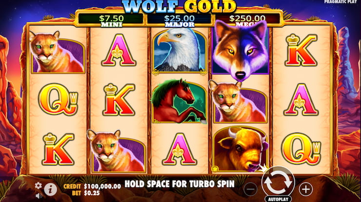 Wolf Gold slot machine symbols