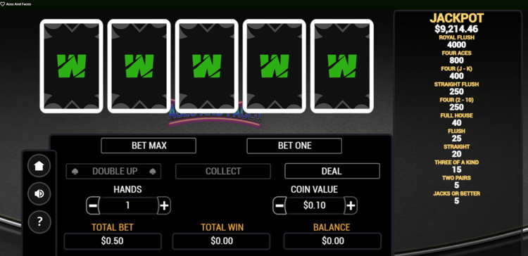 Video poker game