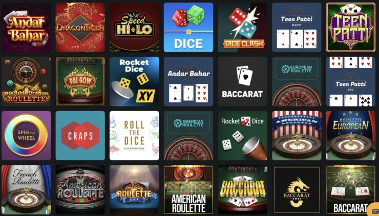 BetWhale Casino table games page