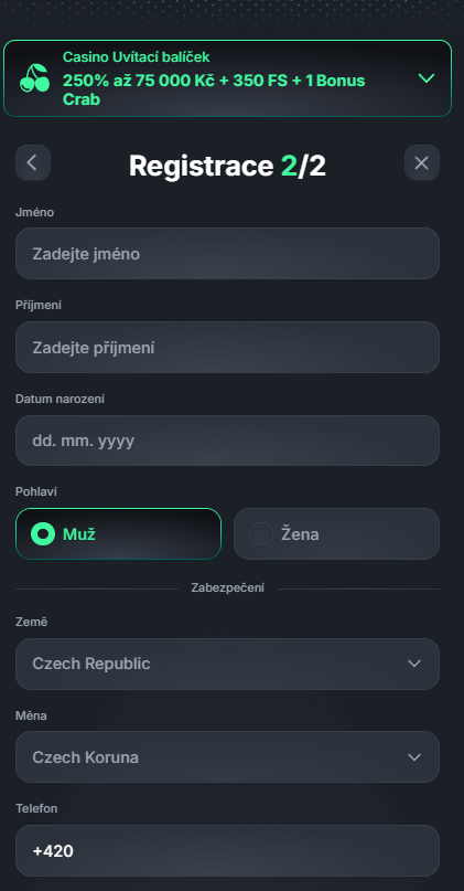 Tento krok je naprosto zásadní pro zajištění bezpečného přístupu ke všem funkcím casina.