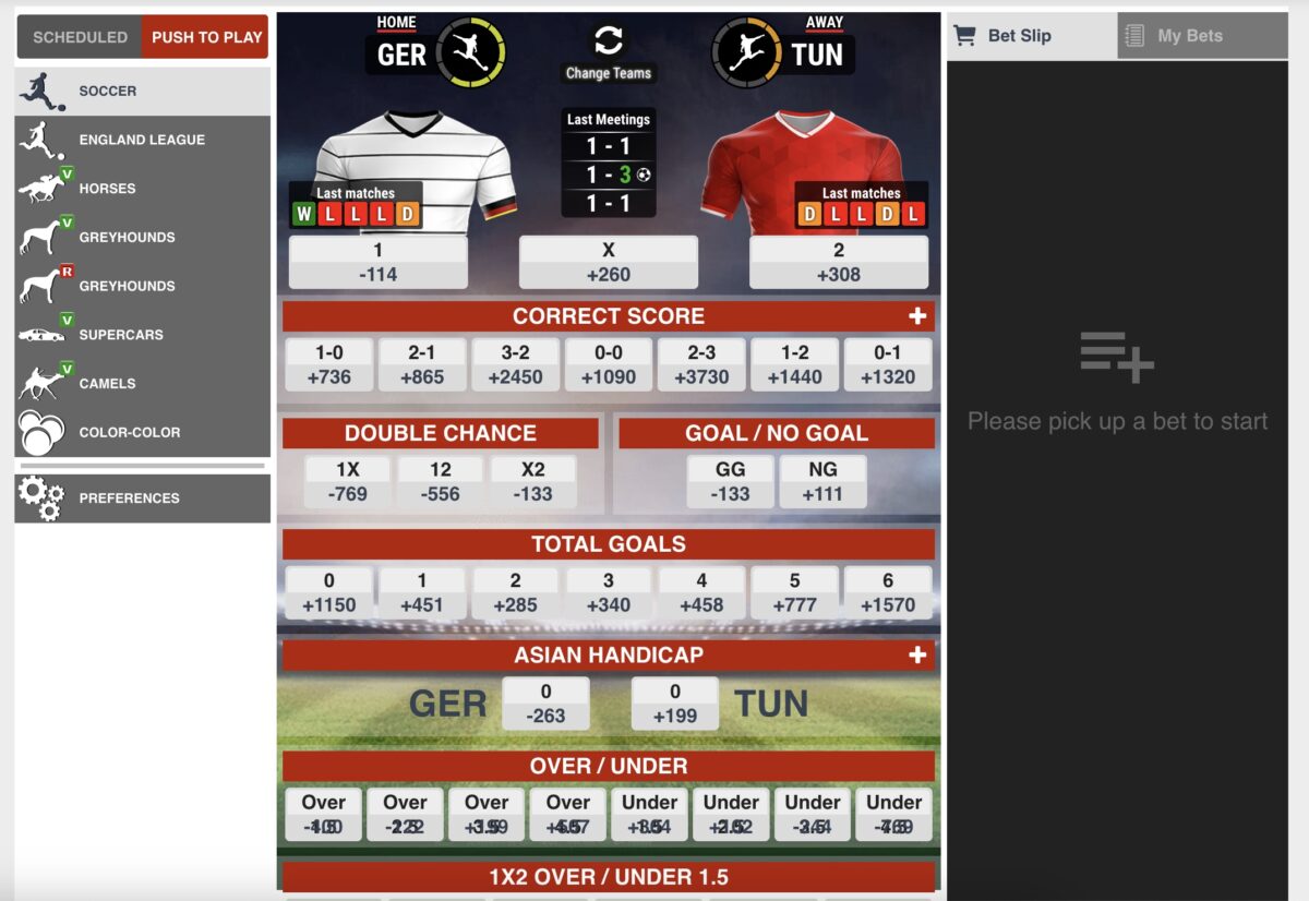 Virtual Sports at Bovada Casino