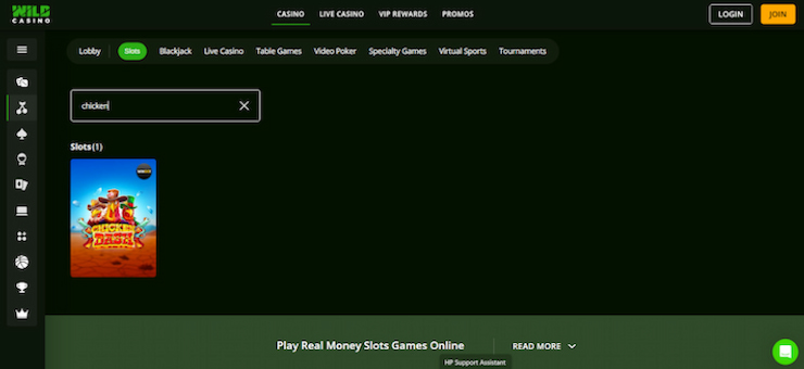 Wild Casino chicken games