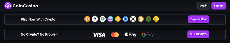 banking options at coincasino