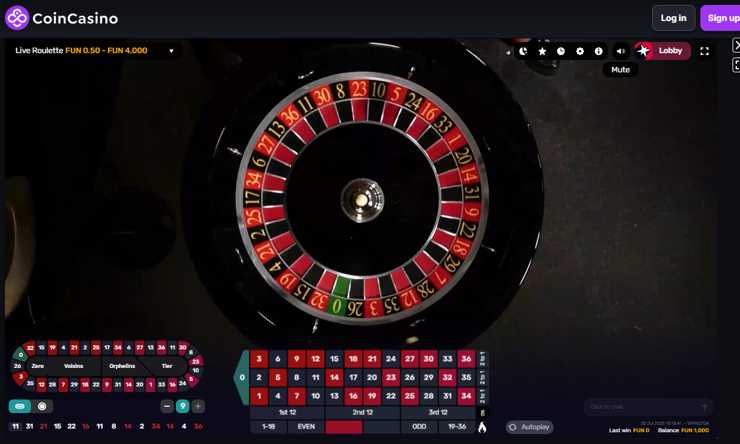 crypto casino live roulette game at Coin Casino