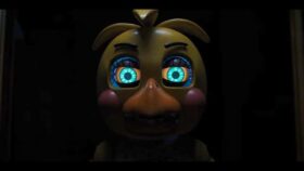 Funtime Chica as she appears in the Five Nights at Freddy's 2 movie.
