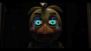Funtime Chica as she appears in the Five Nights at Freddy's 2 movie.