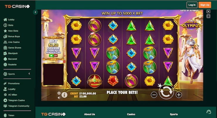 gates of olympus slot machine at tg casino