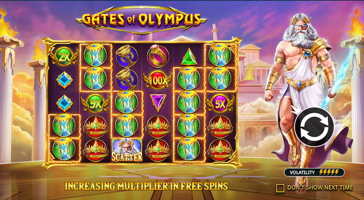 gates of olympus slot title screen at cryptorino