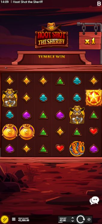 Hoot Shot the Sherriff mobile slot game at Coin Casino