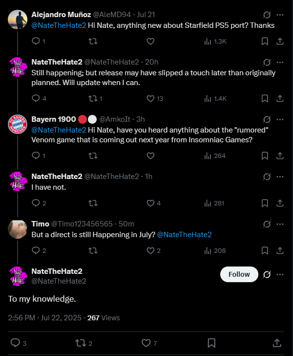 NateTheHate reaffirms Switch 2 July Direct news.