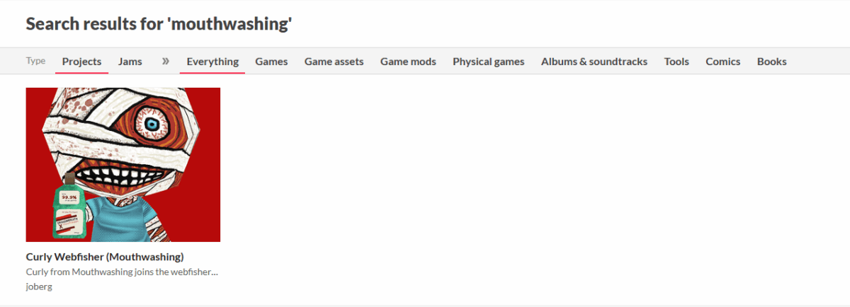 Mouthwashing has disappeared from the platform's search results.