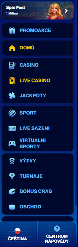 Registrace ve Spins of Glory je navržena tak, aby byla co nejjednodušší, ale zároveň i dostatečně bezpečná. Celý proces zabere jen pár minut a pokud máte všechny informace po ruce, můžete hrát už za pár minut. Prvním krokem je návštěva oficiálních stránek casina, kde si v levém horním rohu můžete změnit jazyk stránky na češtinu.