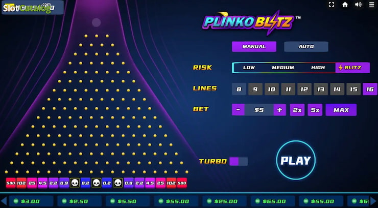 Plinko blitz demo game screenshot