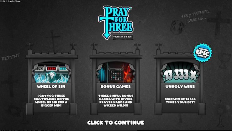 <em>Pray for Three</em> slot review of Hacksaw Gaming