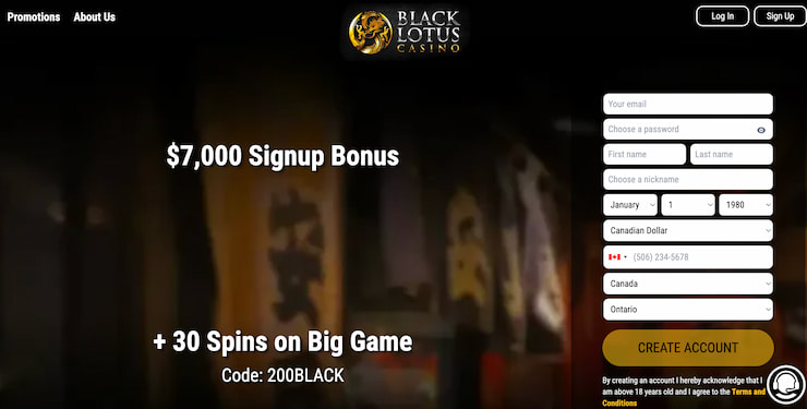 real money online casino usa welcome bonus at black lotus