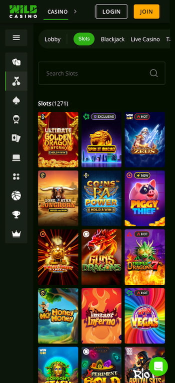 real money online slots at wild casino