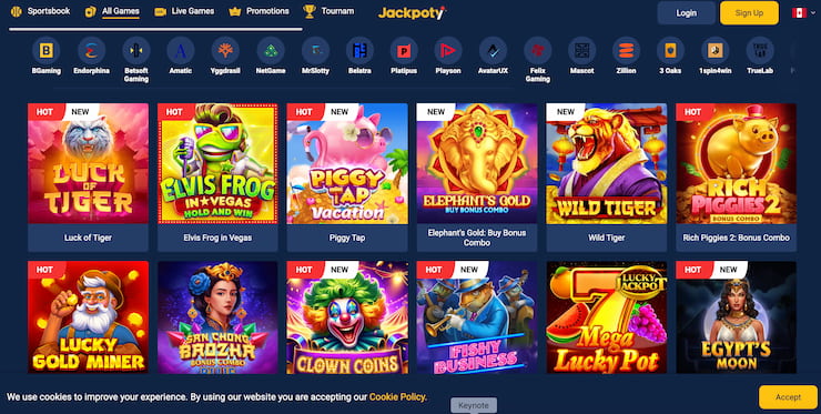 slot games at one of the best online casinos in canada, jackpoty