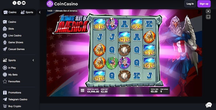 ultimate slot of america gameplay as seen at