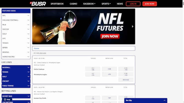 BUSR NFL Betting Page